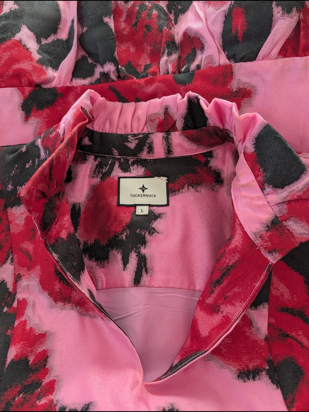 Tuckernuck Pink, Red & Black Abstract Print Dress